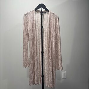 White House Black Market Blush Chevron Cardigan